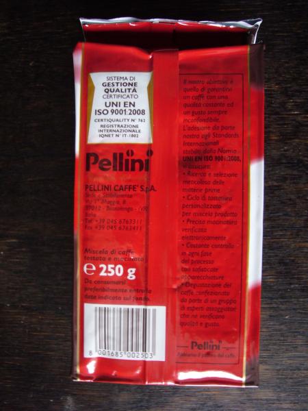 Zadní strana Pellini - Classico macinato 250g